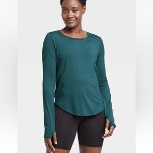 All in Motion Blue Crew Neck Long Sleeve Hoodie